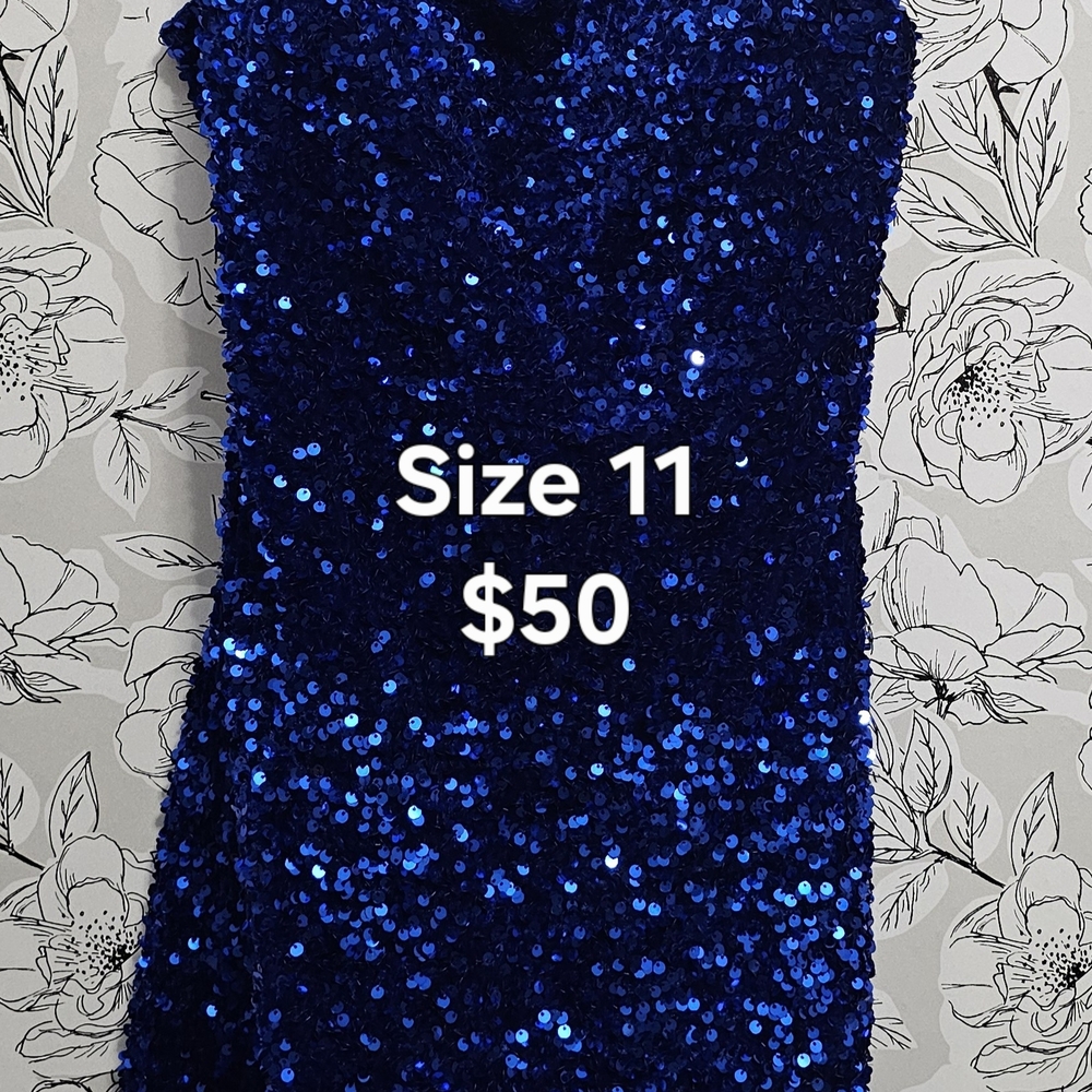 B. Smart Royal Blue Sequin Dress